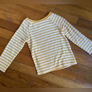Cat & Jack yellow and white striped long sleeve top